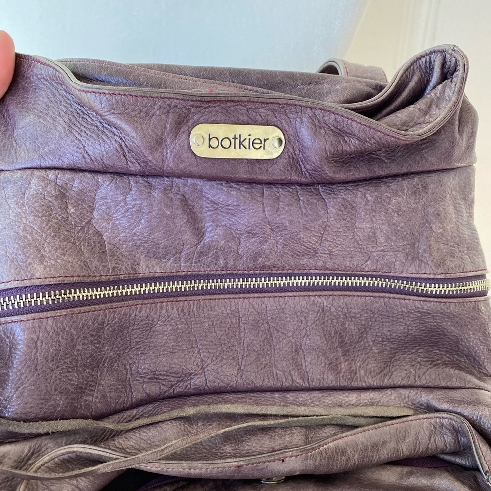 Botkier Trigger Leather Satchel Grey Plum - image 3